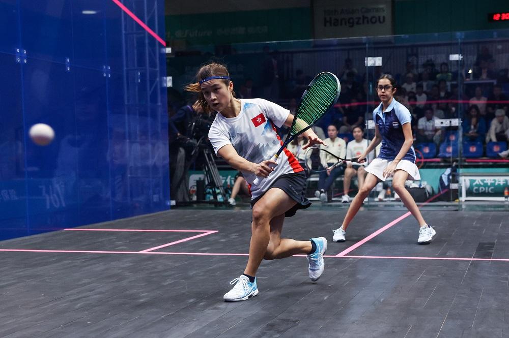 香港壁球代表李嘉兒。(新華社)