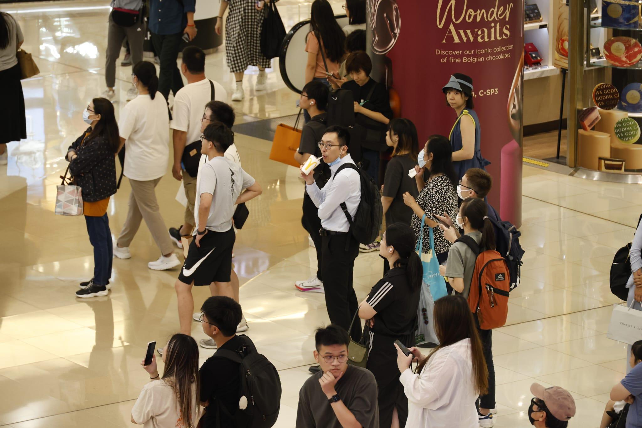 APM商場直播何詩蓓游泳決賽(林俊源攝)