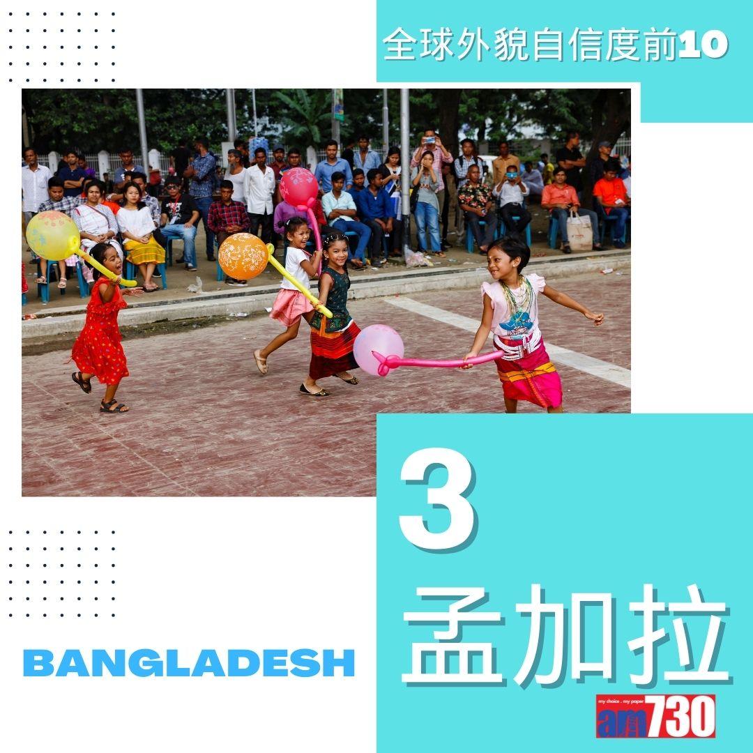 全球外貌自信度|最高10名(am730製圖)