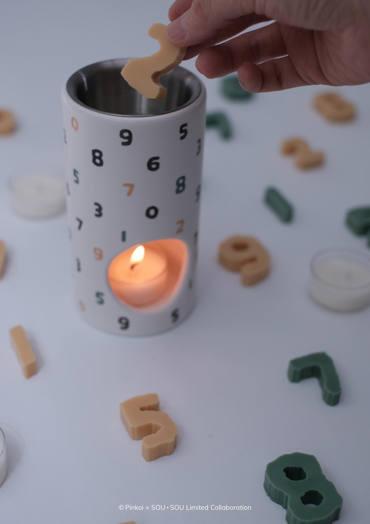 A Cure for Gravity 手工香氛蠟燭【Pinkoi x SOU.SOU】粒粒”十數”香磚 - 可以融化成為香氣的數字們 $650