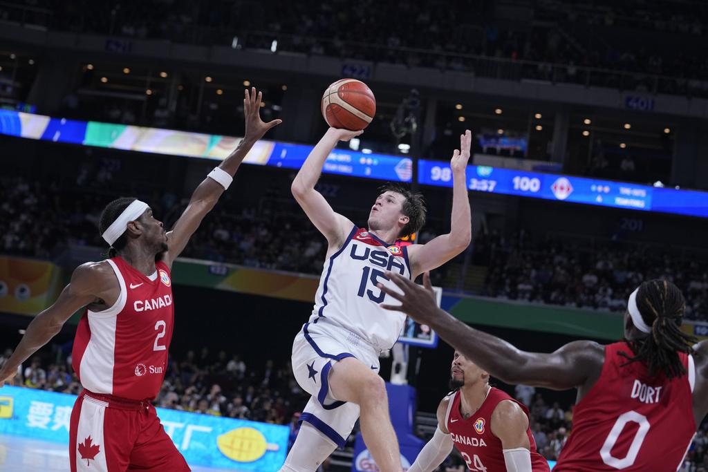 籃球世界盃2023|美國不敵加拿大無緣銅牌。(美聯社)