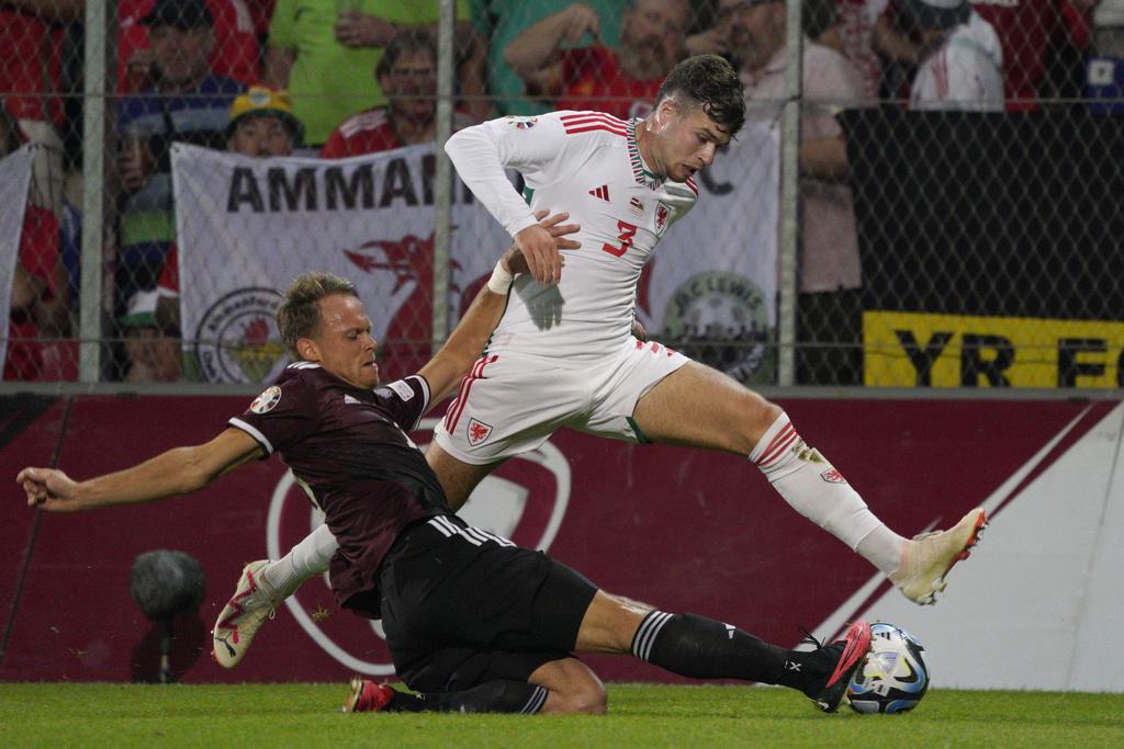 威爾斯作客擊敗拉脫維亞。(美聯社)