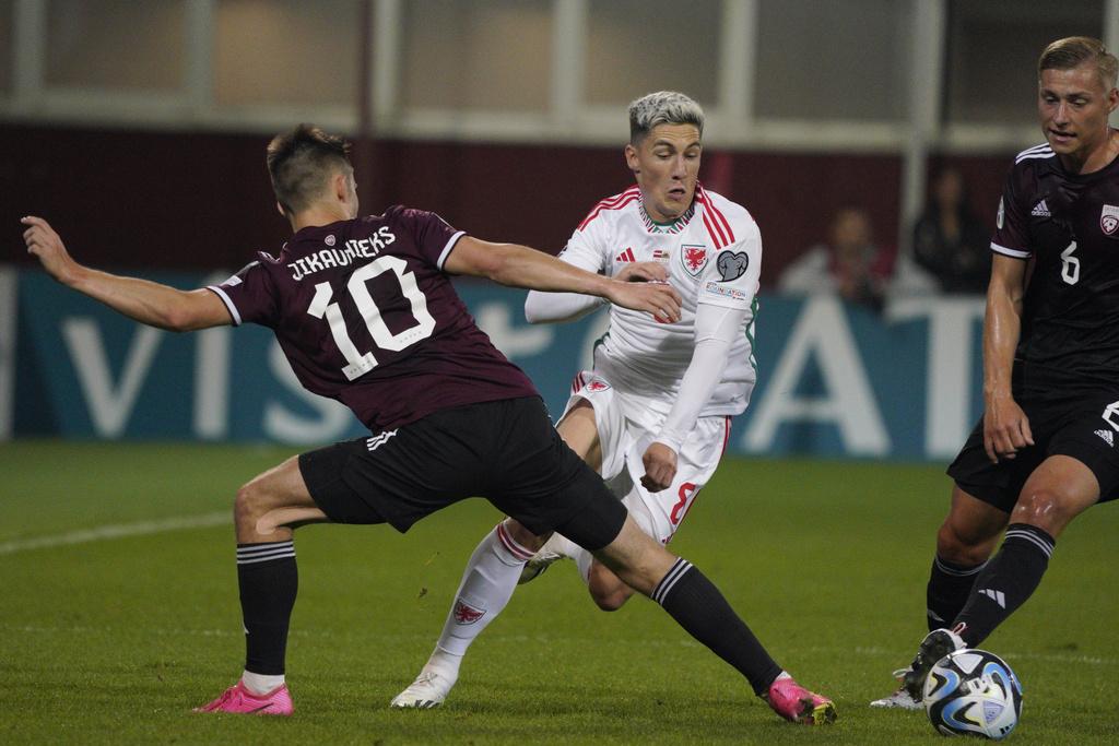 威爾斯作客擊敗拉脫維亞。(美聯社)