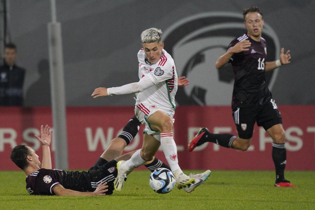 威爾斯作客擊敗拉脫維亞。(美聯社)