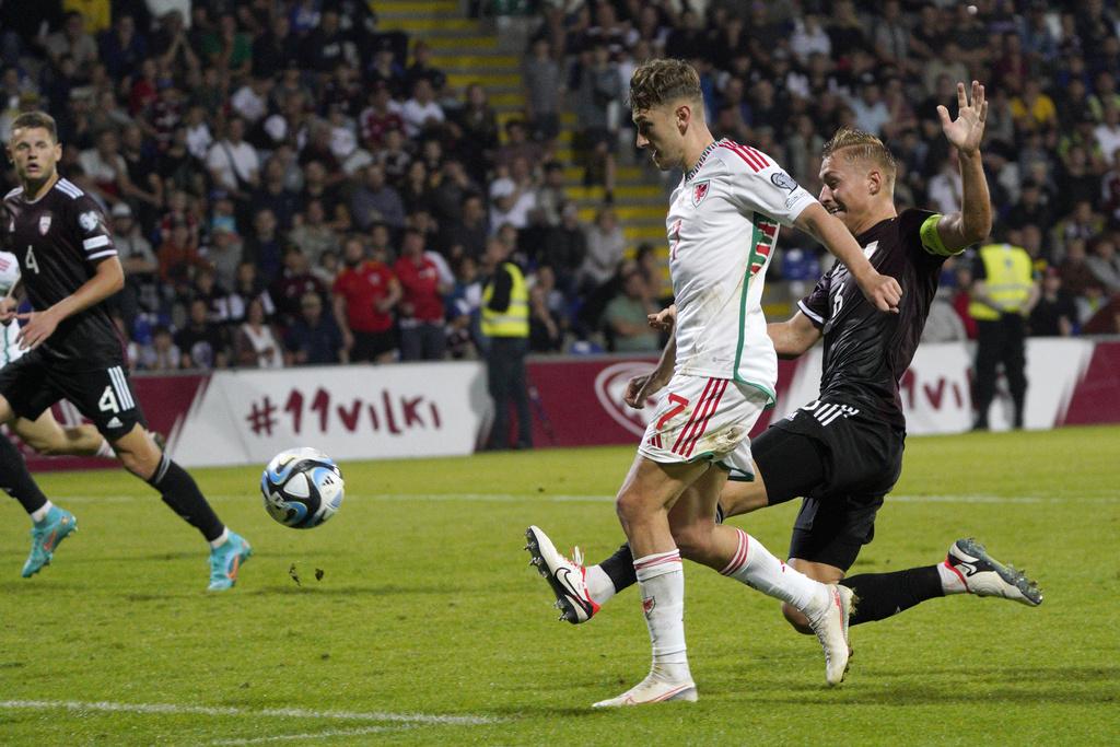 威爾斯作客擊敗拉脫維亞。(美聯社)