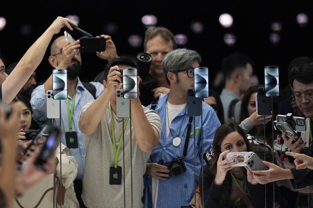 iPhone 15|蘋果舉行發布會,宣布推出iPhone 15及新Apple Watch等。(美聯社)