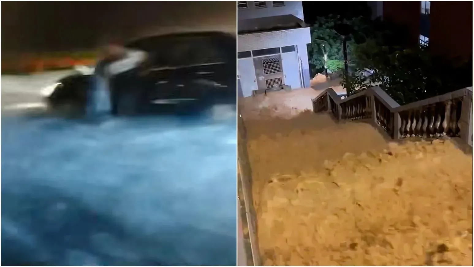 海葵過境福州暴雨破歷史記錄,螺洲大橋橋面被水淹沒。(圖/翻攝微博)