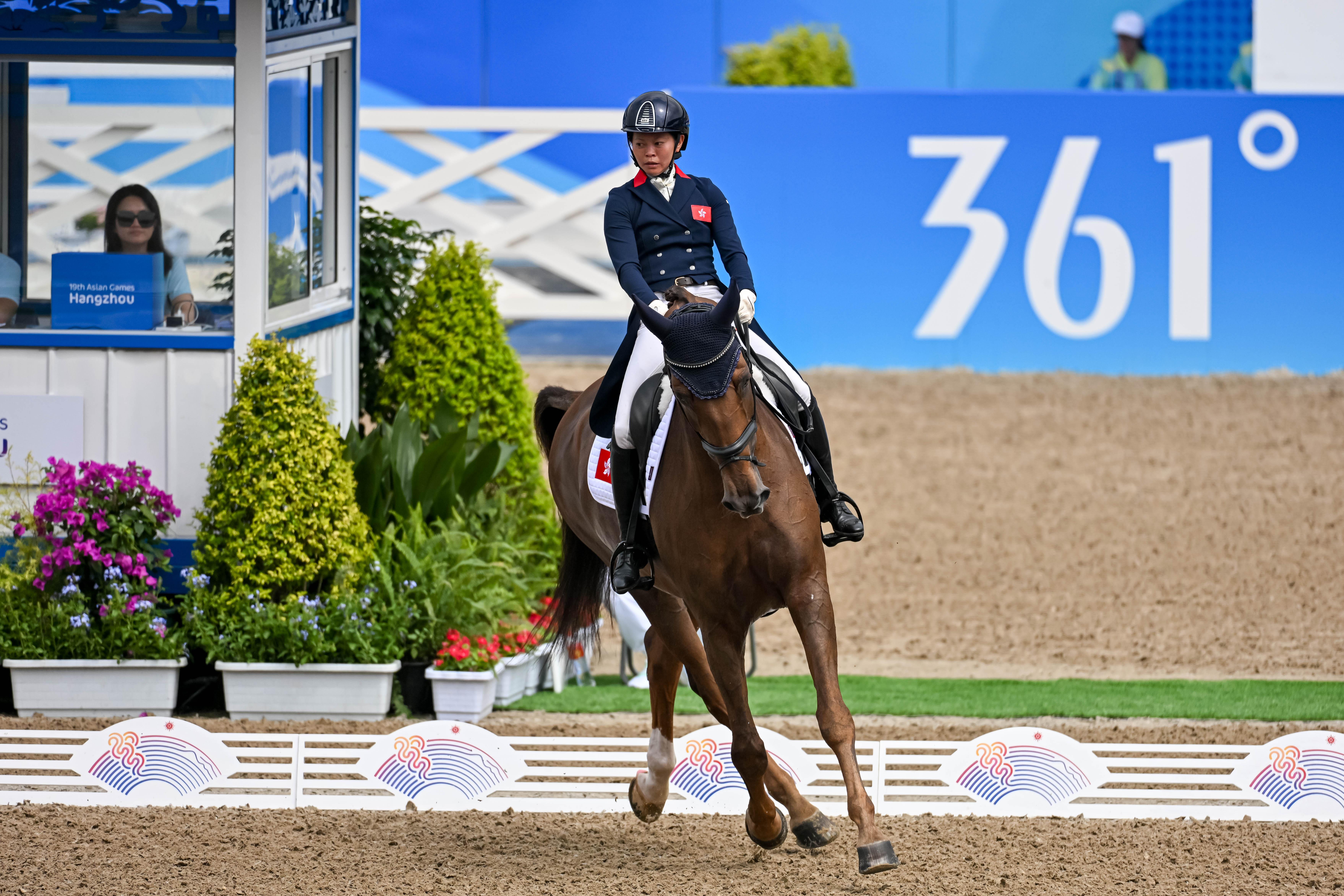香港馬術盛裝舞步代表何苑欣。(港協暨奧委會圖片)
