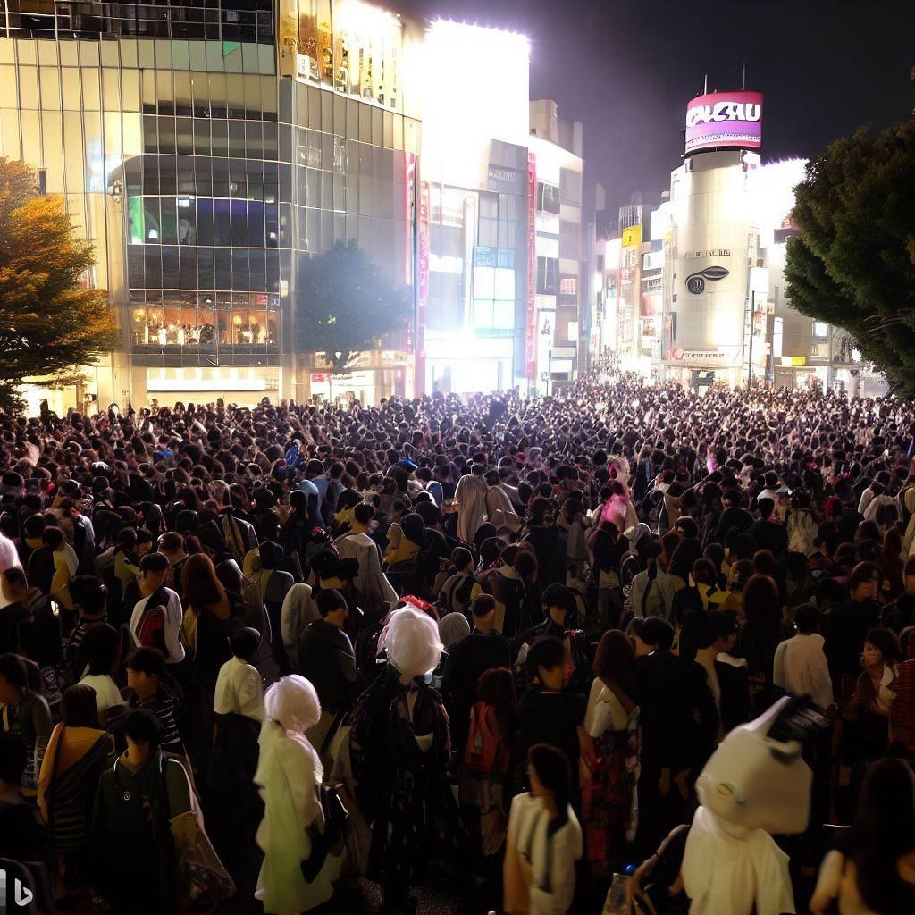 澀谷擔心今年萬聖節人流造成更多問題。(X)