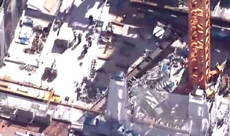 東京建築工地意外 工人隨鋼架掉落釀2死3傷(網上圖片)