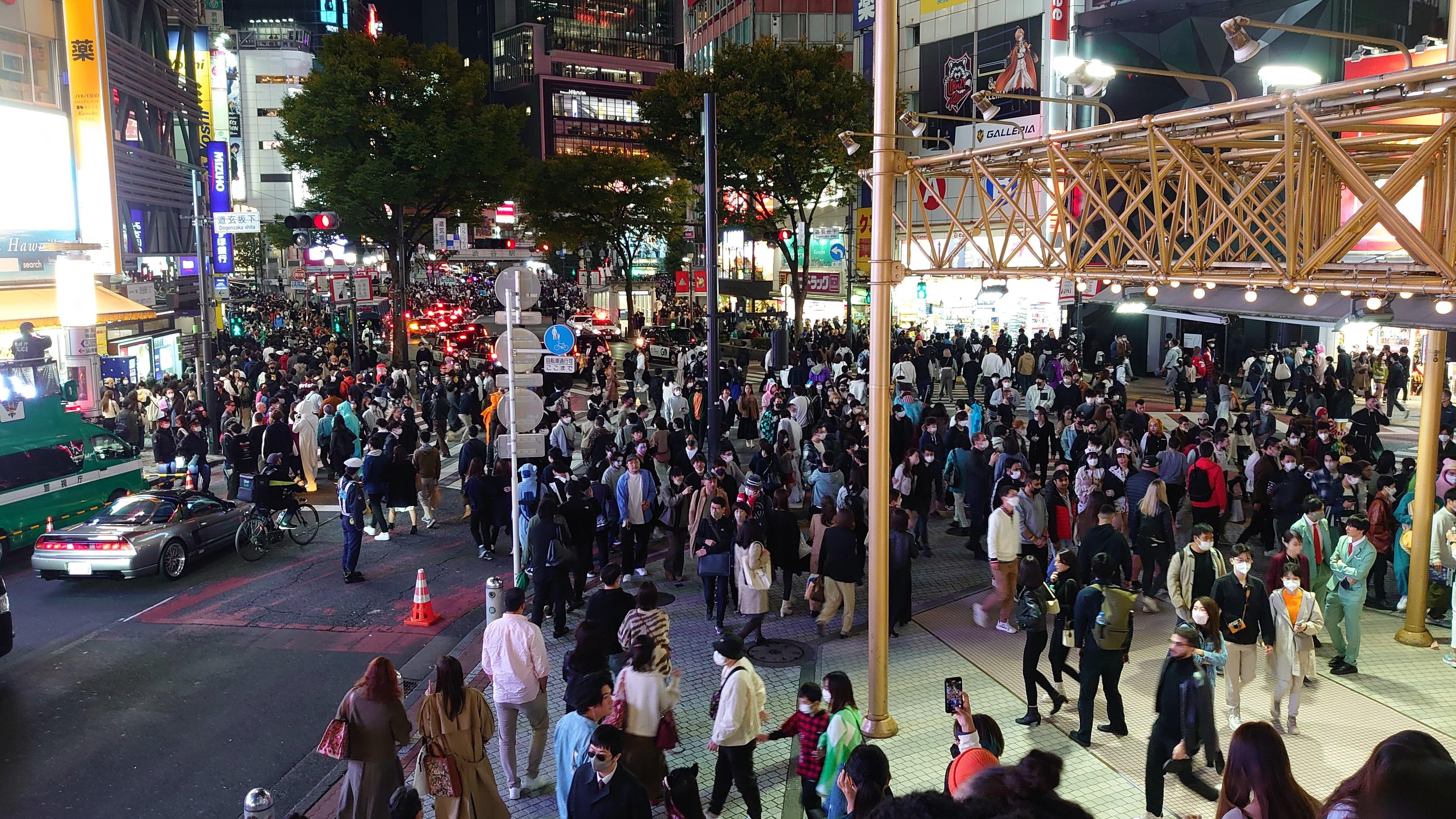 澀谷擔心今年萬聖節人流造成更多問題。(X)