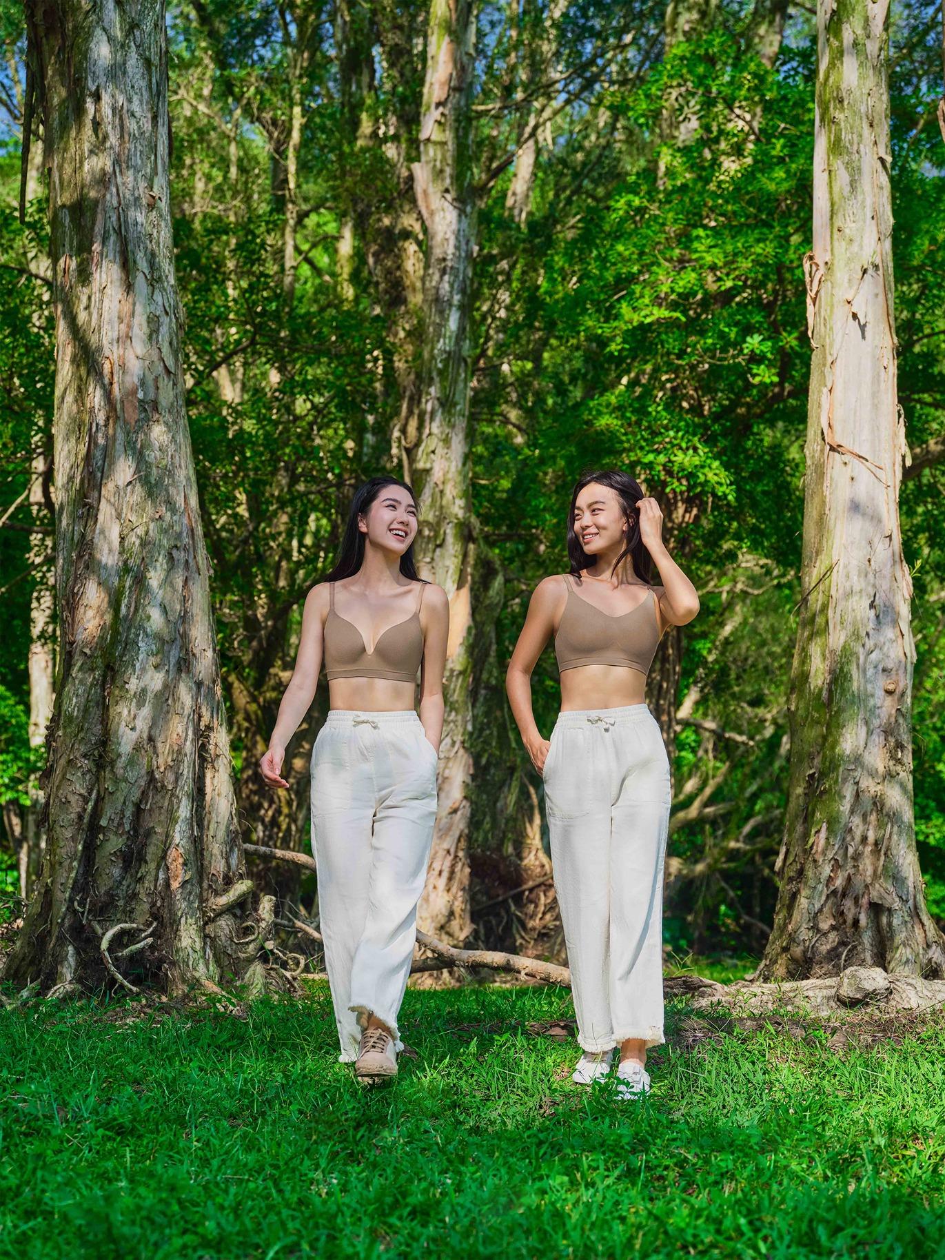 Her own words今季推出可持續環保無縫針織胸圍系列。