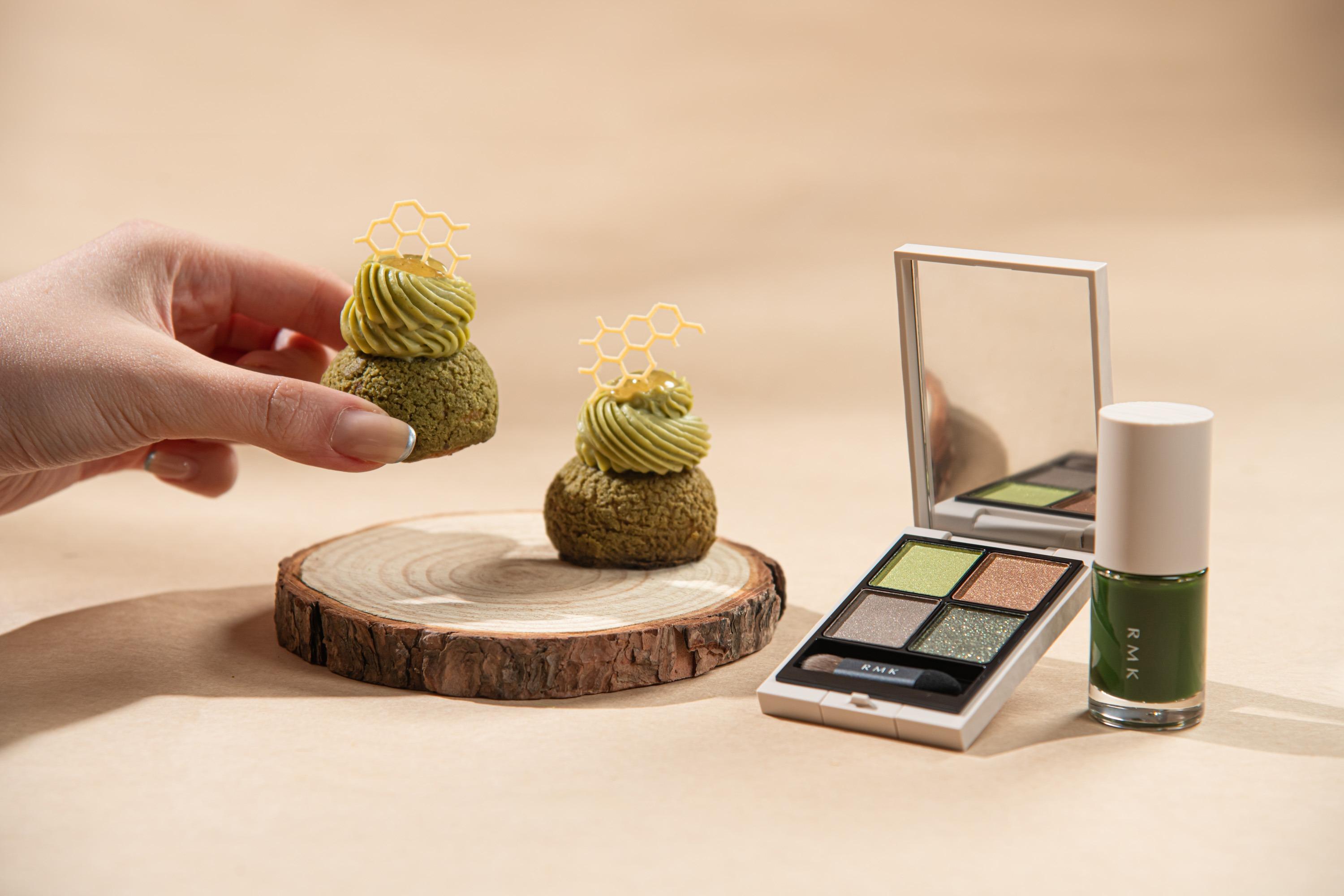 蜂蜜抹茶泡芙外皮酥脆,面層的奶油入口輕柔香滑。