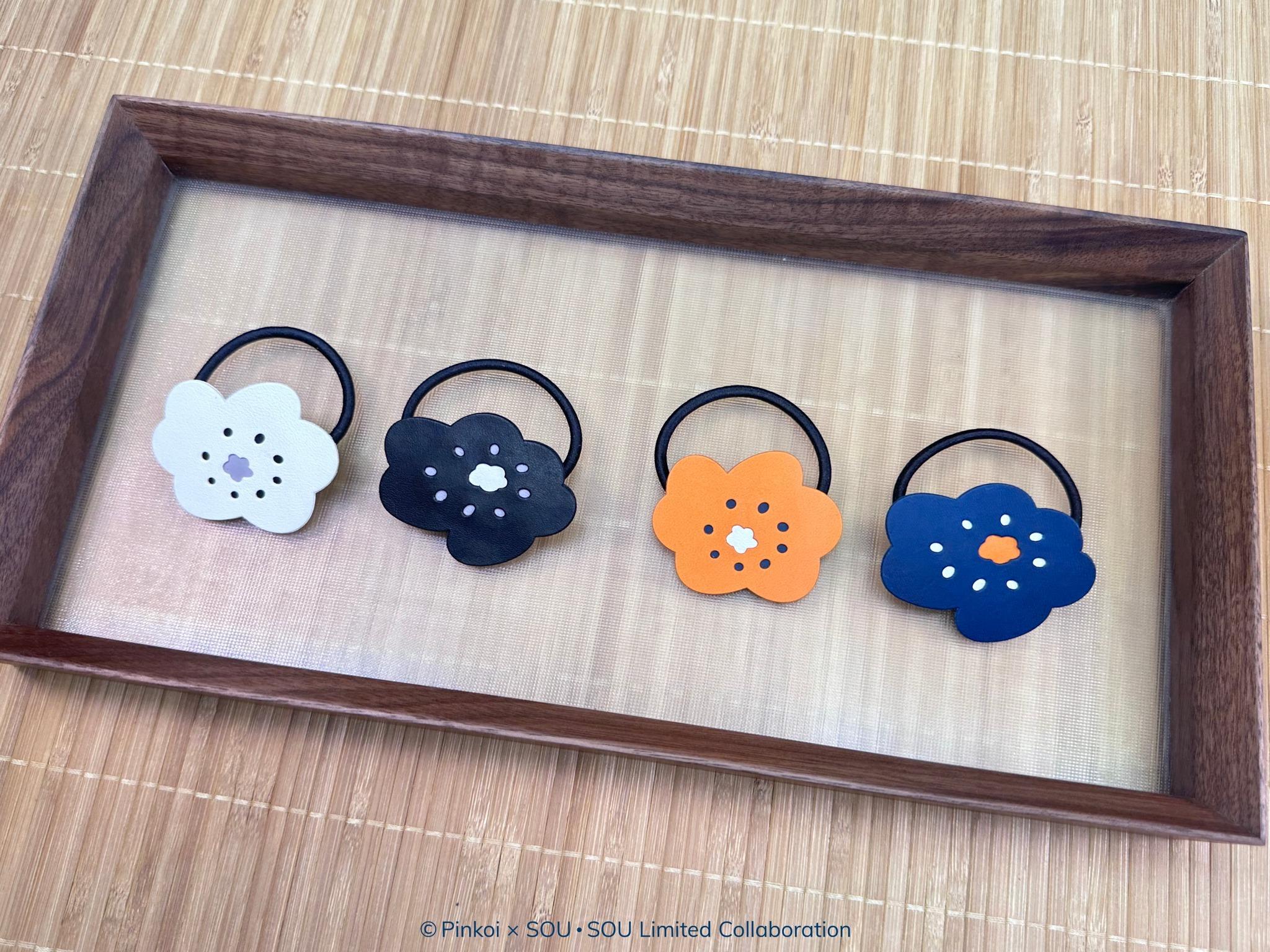 JK Collection【Pinkoi x SOU・SOU】皮革微笑髮圈_髮圈叉