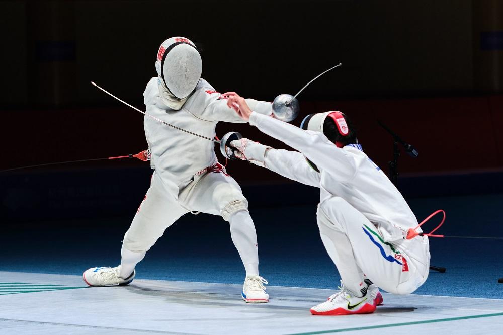 香港重劍男團擊敗烏茲別克。(港協暨奧委會圖片)