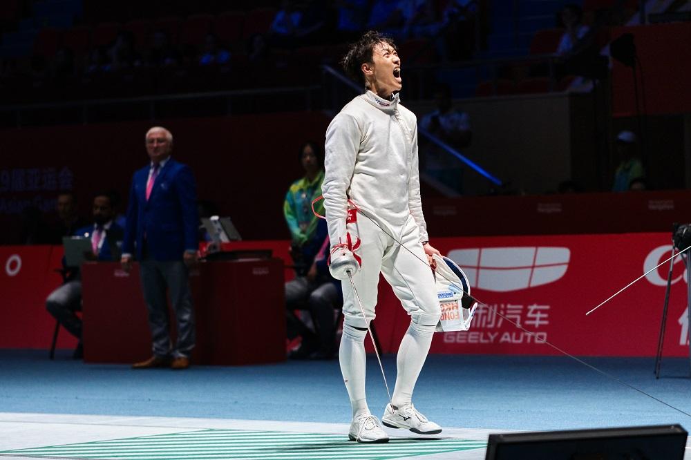 香港劍擊代表方凱申。(港協暨奧委會圖片)