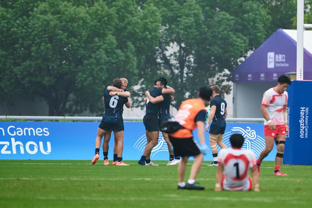 香港七人欖球隊打入決賽。(港協暨奧委會圖片)