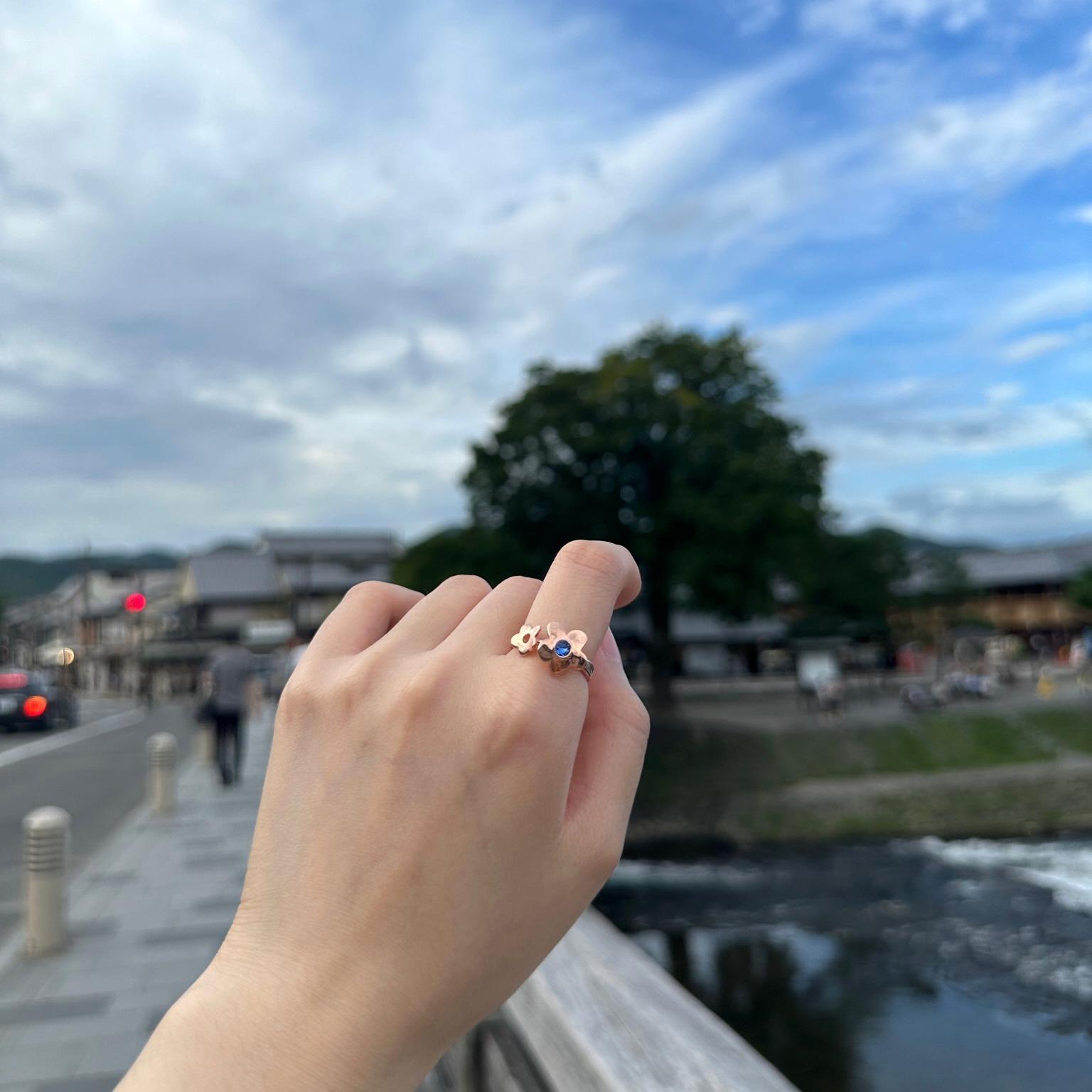 Mille-Feuille Fashion【Pinkoi x SOU・SOU】藍寶石水晶戒指