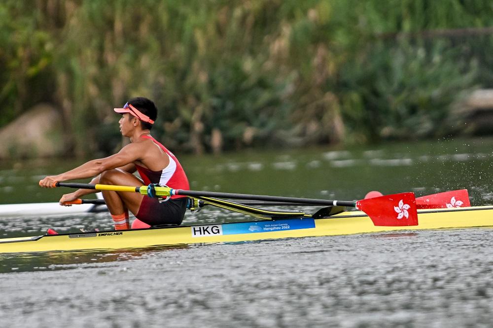 香港賽艇男子單人雙槳代表趙顯臻。(港協暨奧委會圖片)