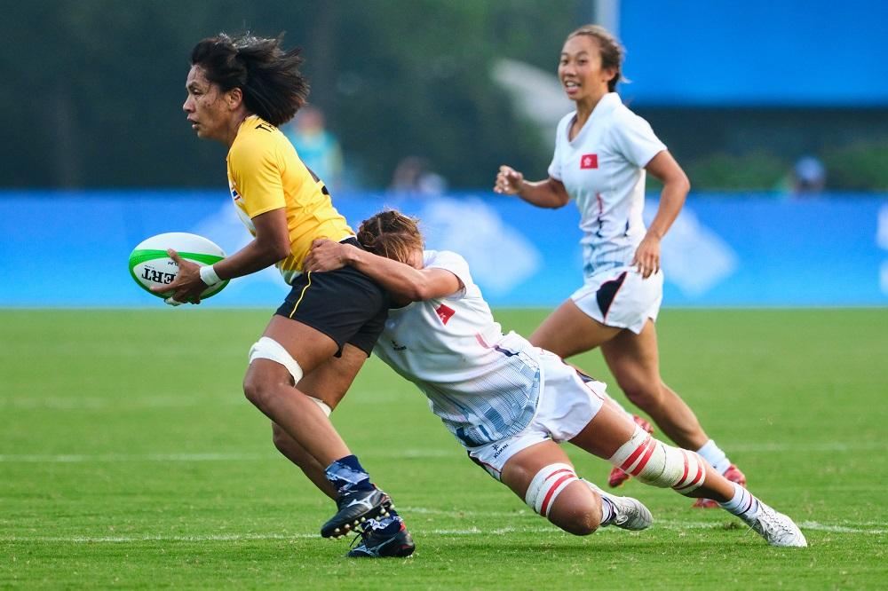香港七欖女隊銅牌戰贏泰國。(港協暨奧委會圖片)