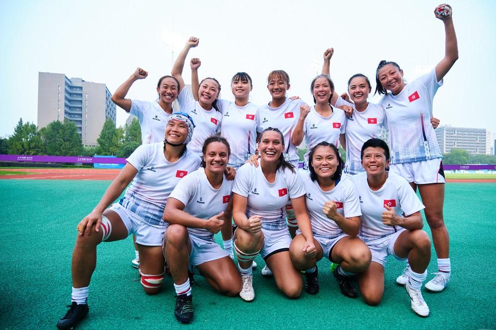 香港七欖女隊銅牌戰贏泰國。(港協暨奧委會圖片)