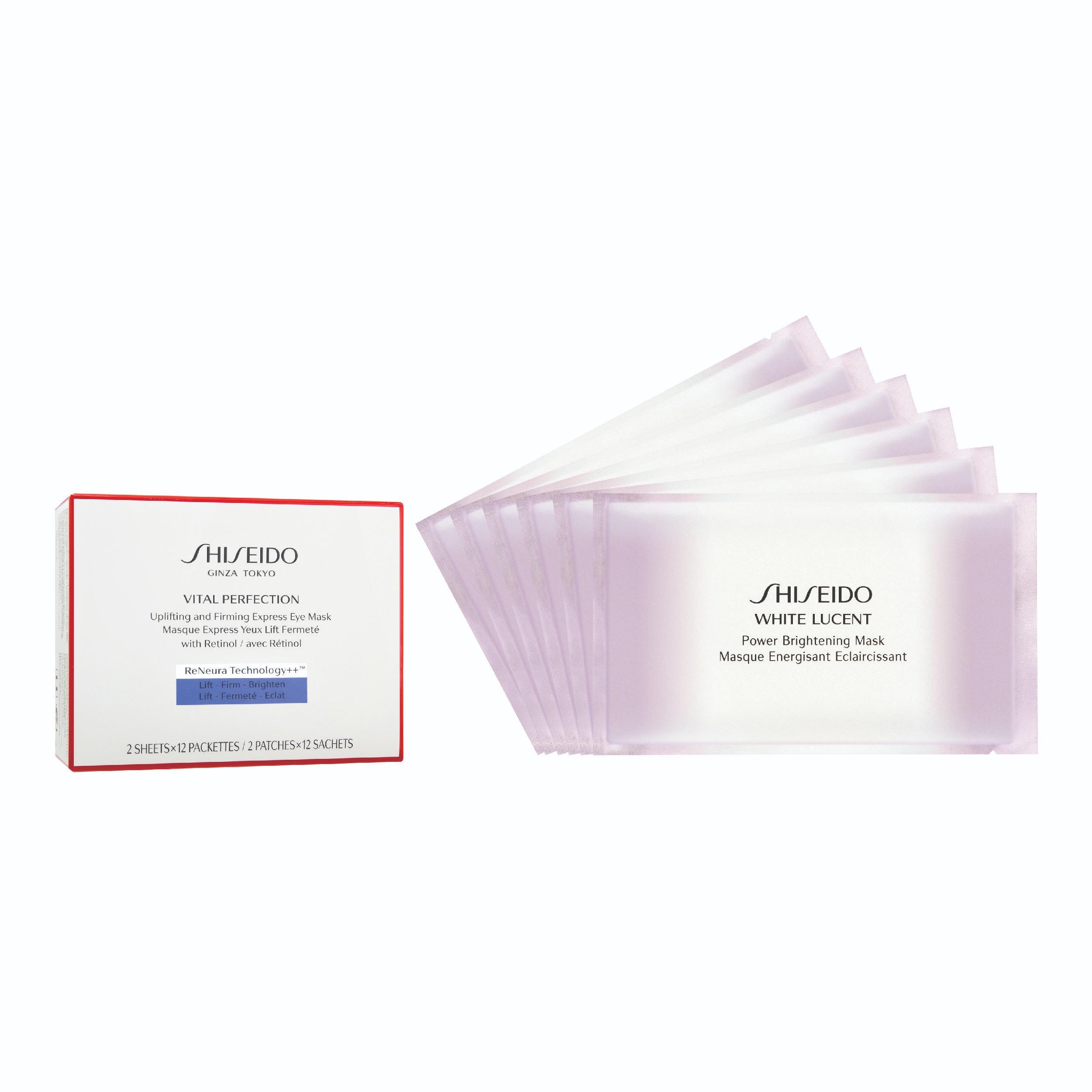 SHISEIDO 買VITAL PERFECTION賦活瞬效提拉眼膜1盒 (12對) 送WHITE LUCENT激亮淨白面膜 6片
