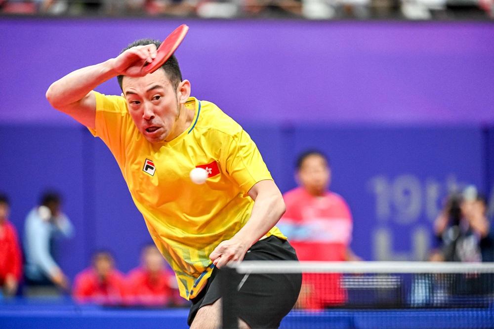 香港男子乒乓球代表黃鎮廷。(港協暨奧委會圖片)