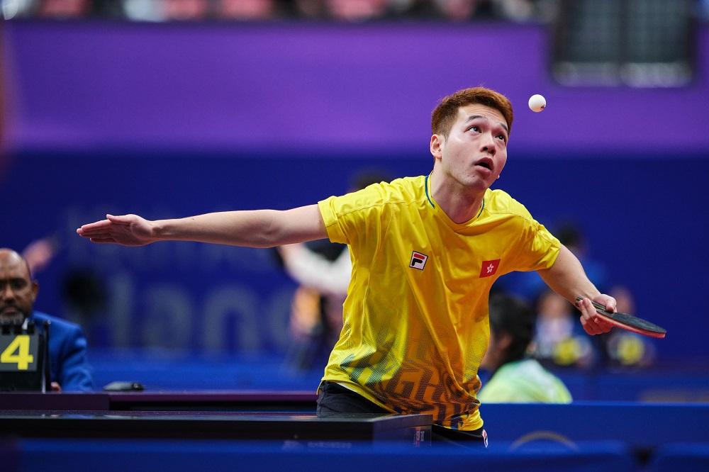 香港男子乒乓球代表何鈞傑。(港協暨奧委會圖片)