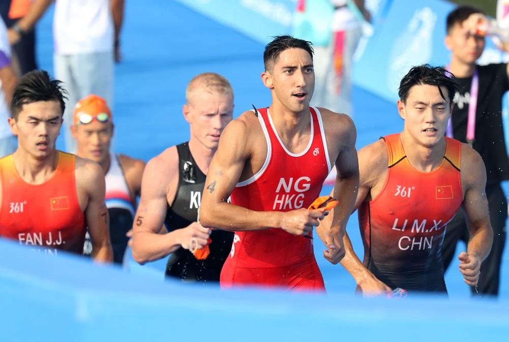 香港三項鐵人代表伍泰龍。(港協暨奧委會圖片)