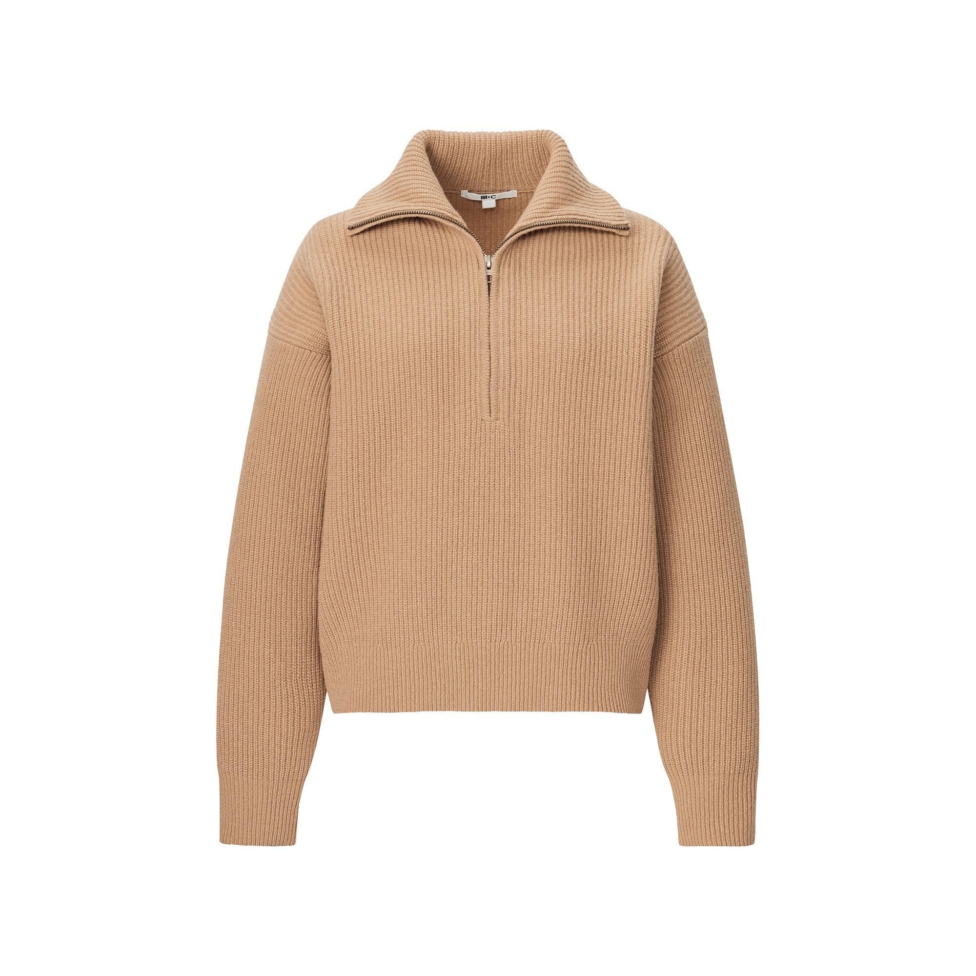 UNIQLO : C 特級羊仔毛半拉鏈針織衫 $399