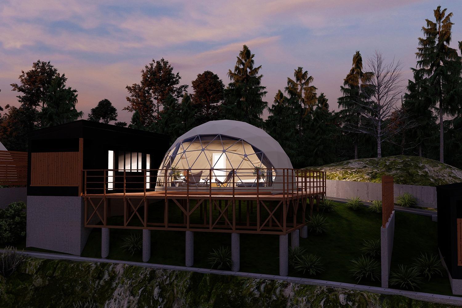 東京自由行|晚上置身在圓拱屋內,可以看到漫天星宿,十分浪漫。 ( 圖片來源:PRTIMES)