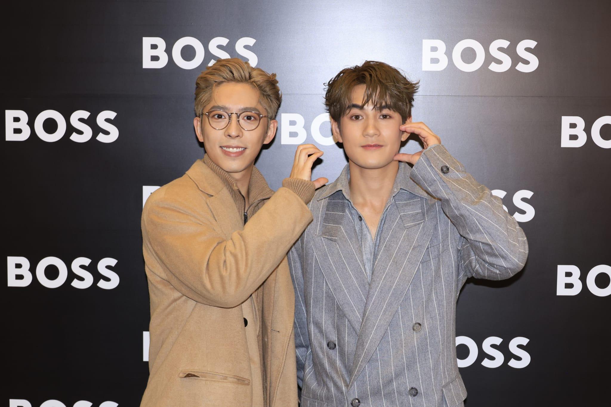 Edan與Jeffrey出席時裝品牌活動。(林俊源攝)