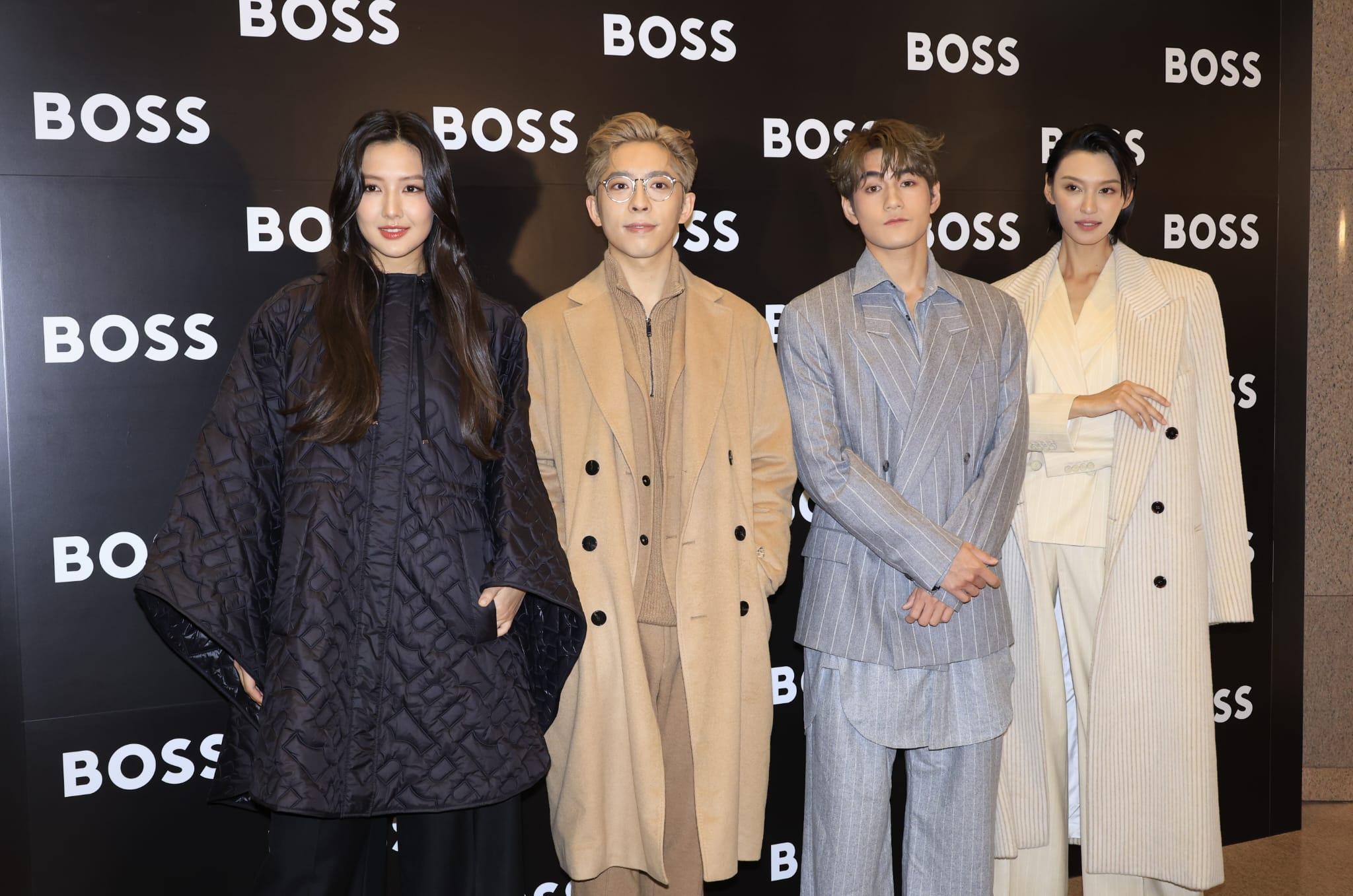 Edan、Jeffrey、王丹妮和譚旻萱出席時裝品牌活動。(林俊源攝)