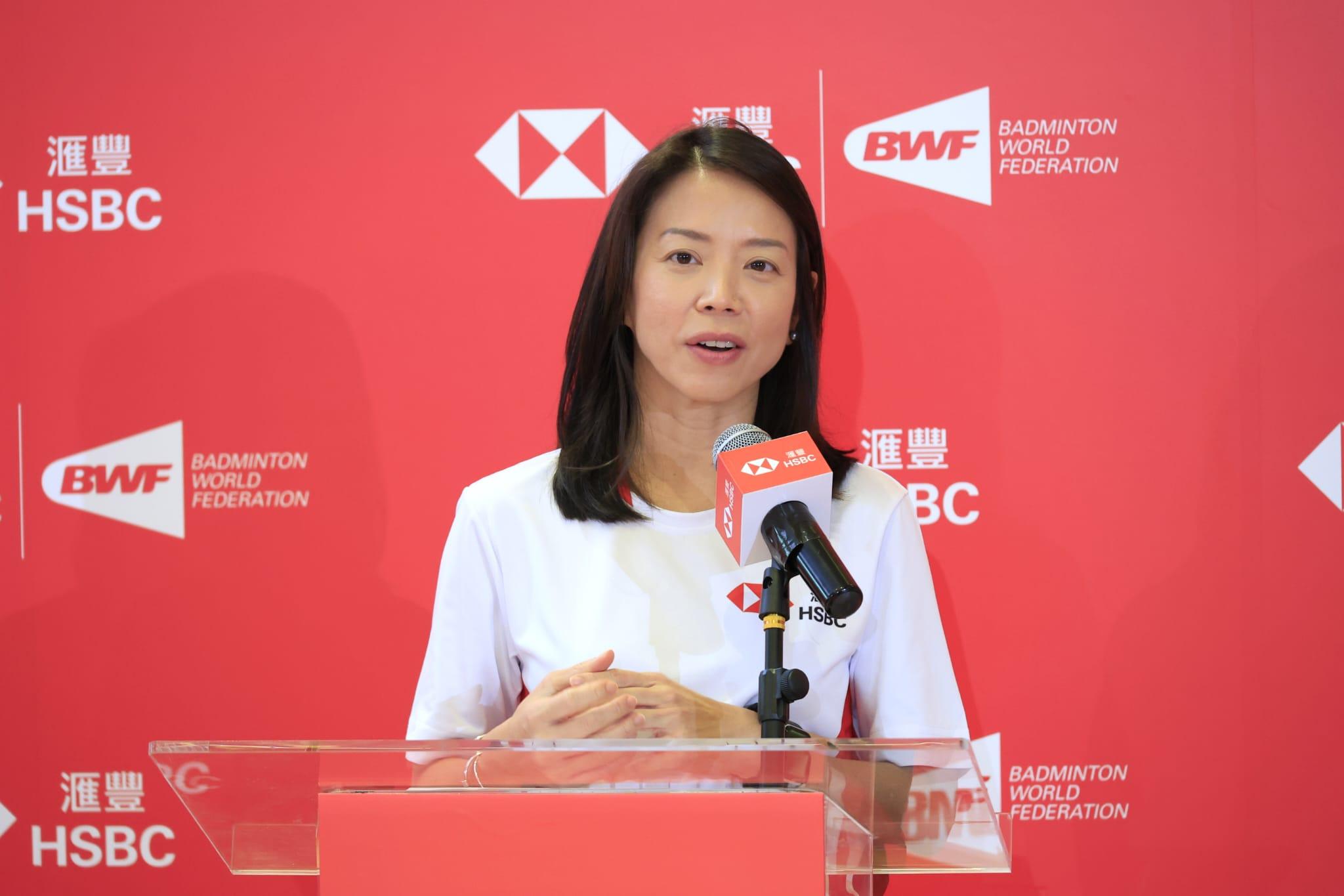 ESG|滙豐開展「羽動全城」社區活動,滙豐林慧虹冀能鞏固香港體育國際地位。(林俊源攝)