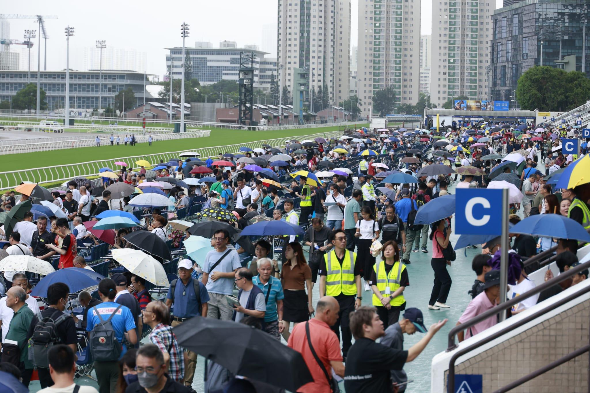 不少馬迷湧入現場。(林俊源攝)