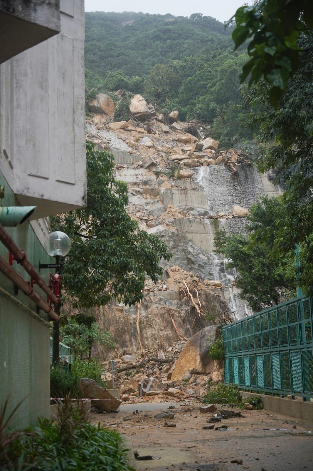 筲箕灣一帶情況(李睿哲攝)