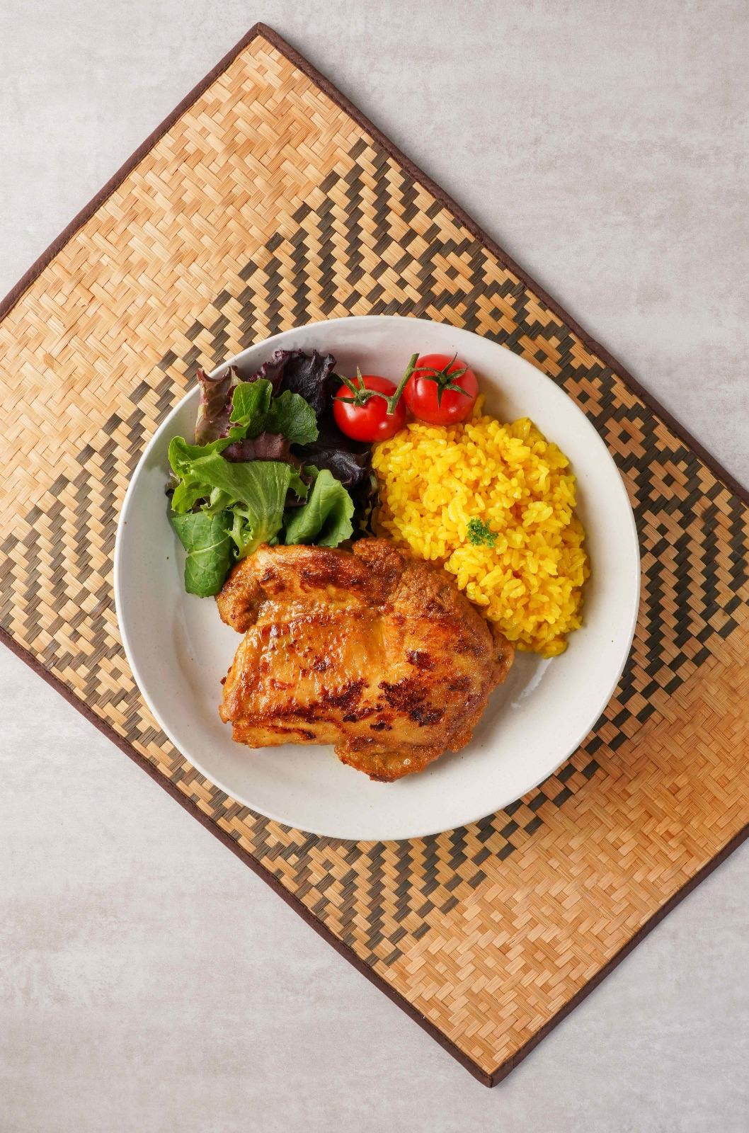 日本菜食譜│和風天多尼烤雞配黃薑飯