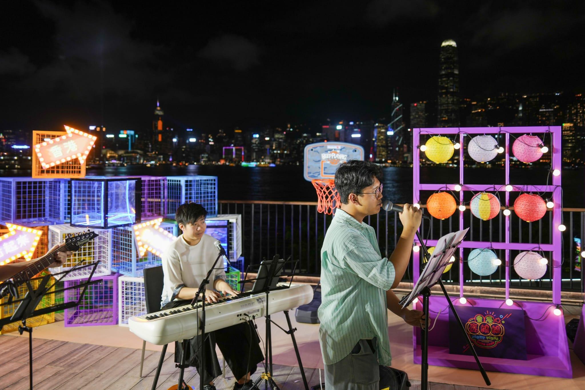 香港夜繽紛啟動禮。(李睿哲攝)