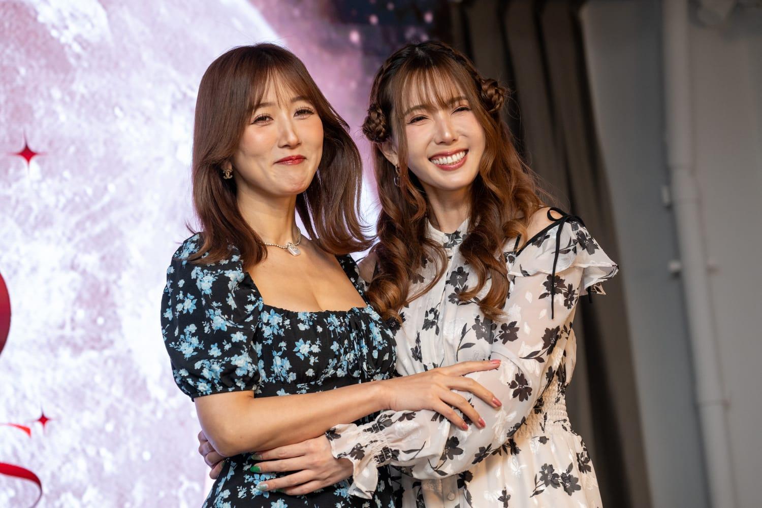 日本AV女神波多野結衣、大槻響舉行15周年粉絲見面會。(陳奕釗攝)