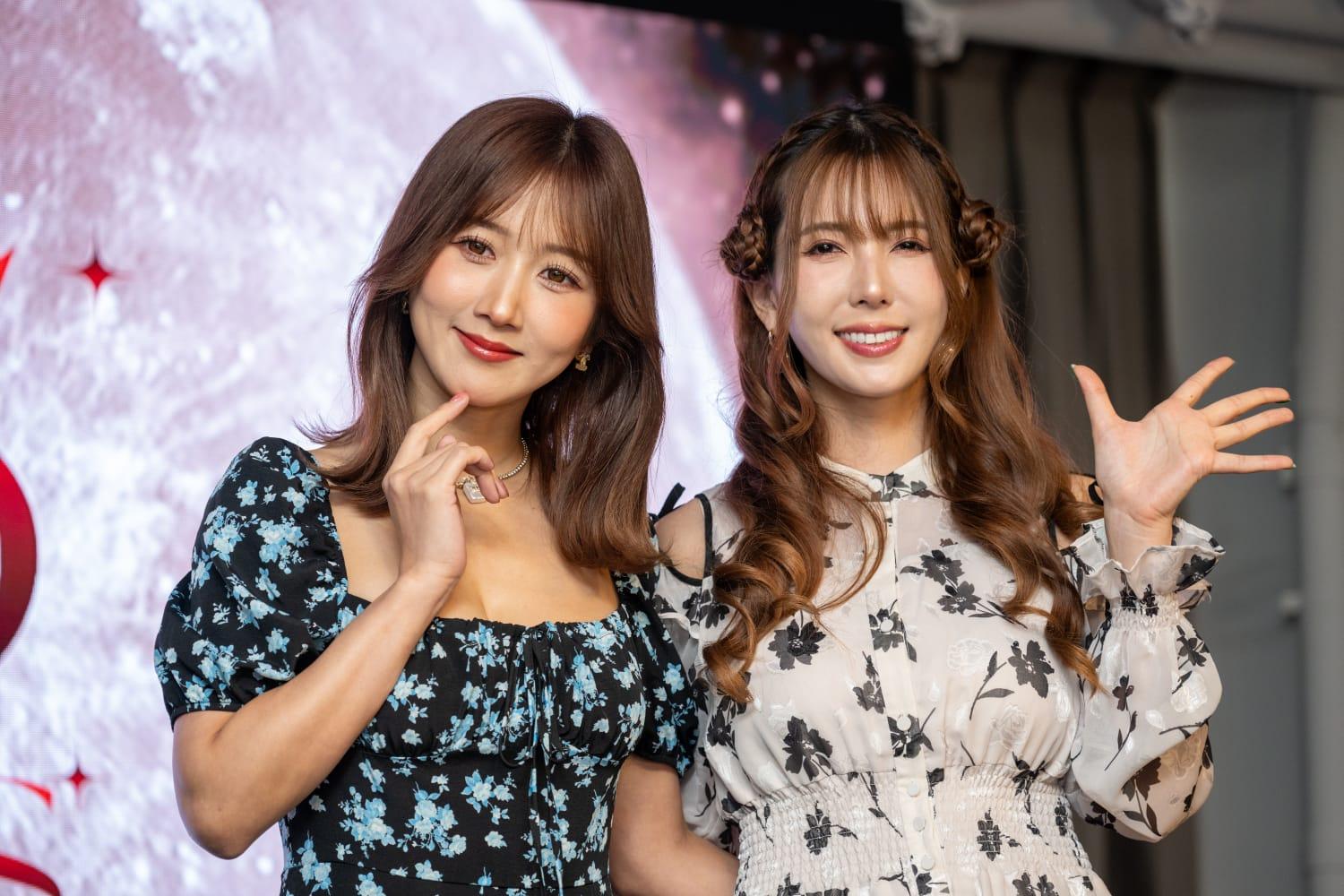 日本AV女神波多野結衣、大槻響舉行15周年粉絲見面會。(陳奕釗攝)