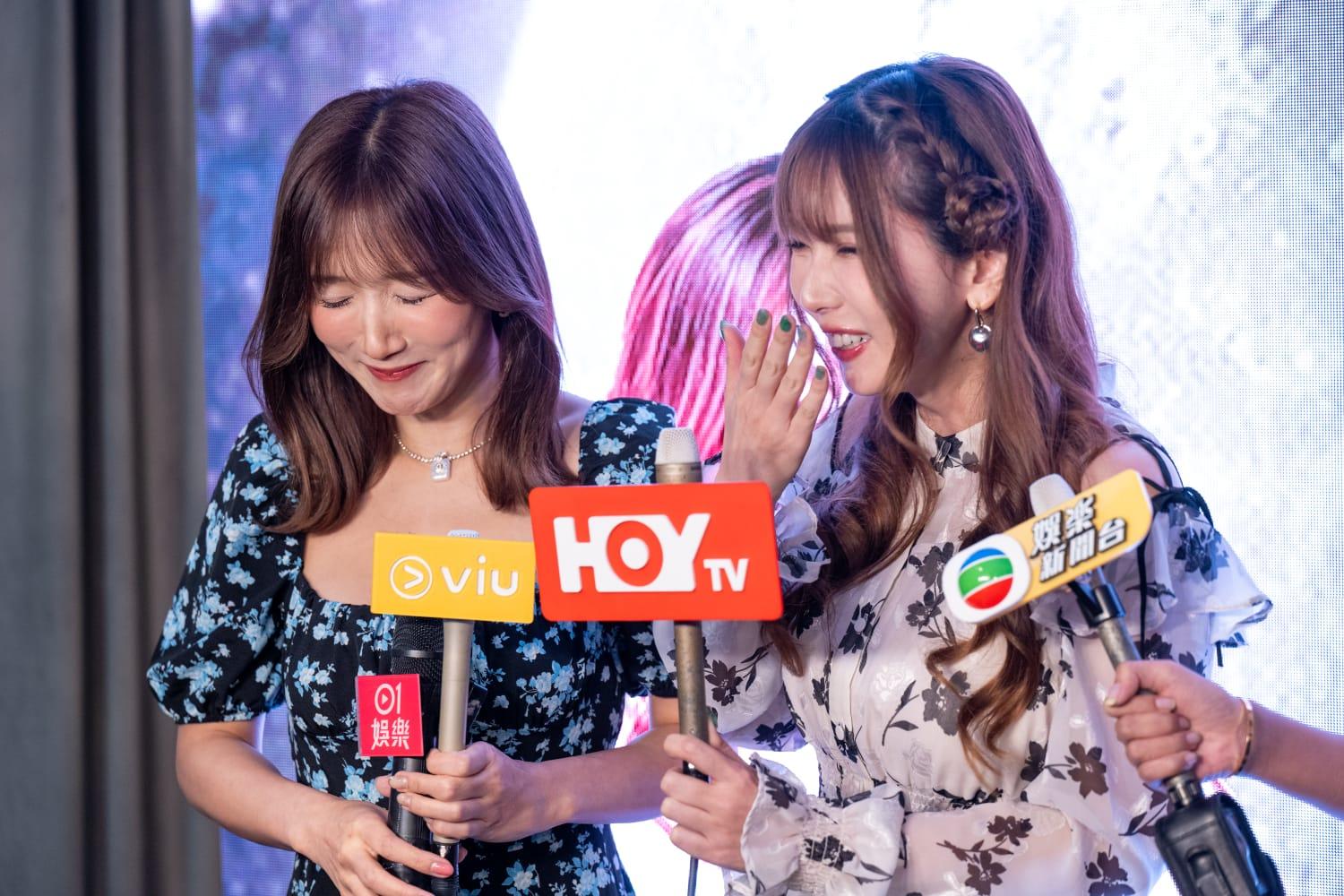 日本AV女神波多野結衣、大槻響舉行15周年粉絲見面會。(陳奕釗攝)