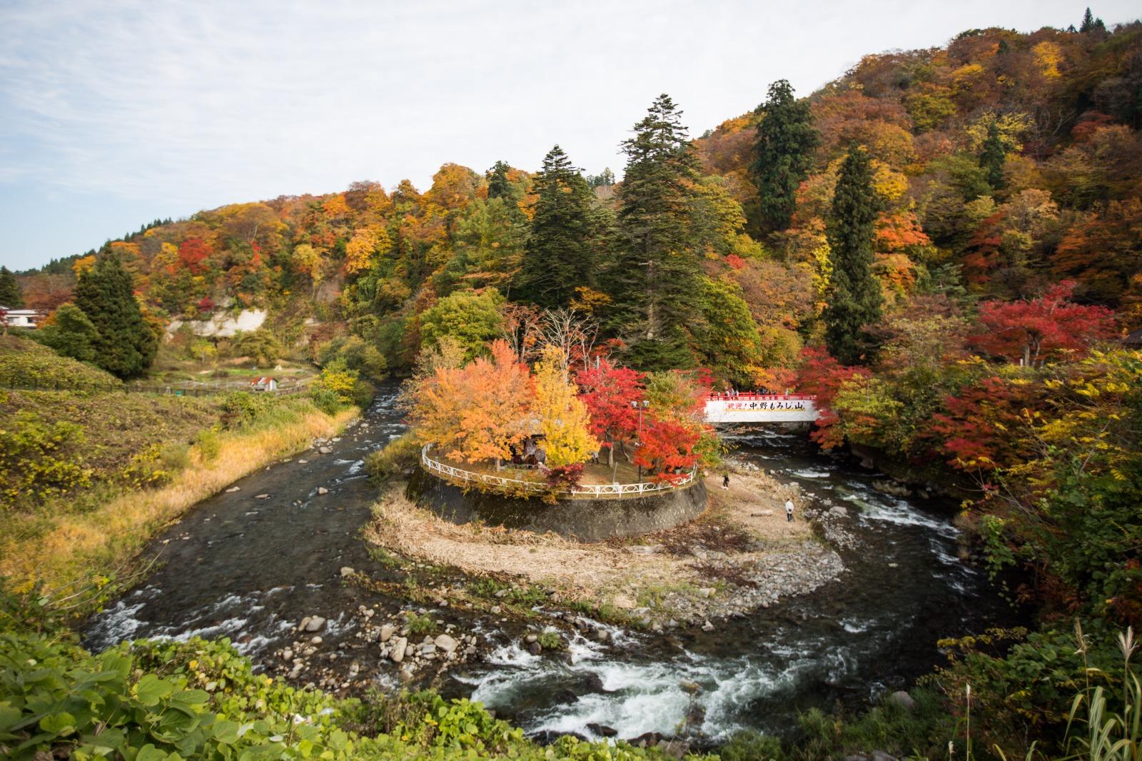 中野神社境內風景優美,小橋、流水及瀑布等組成秋日獨有的日本風情畫。(圖片來源:© Aomori prefecture)