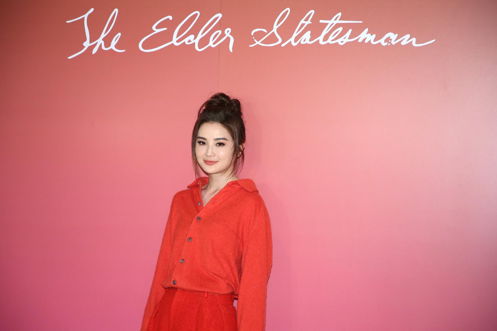 阿Sa出席時裝品牌活動,但表明不接受訪問。(董立華攝)