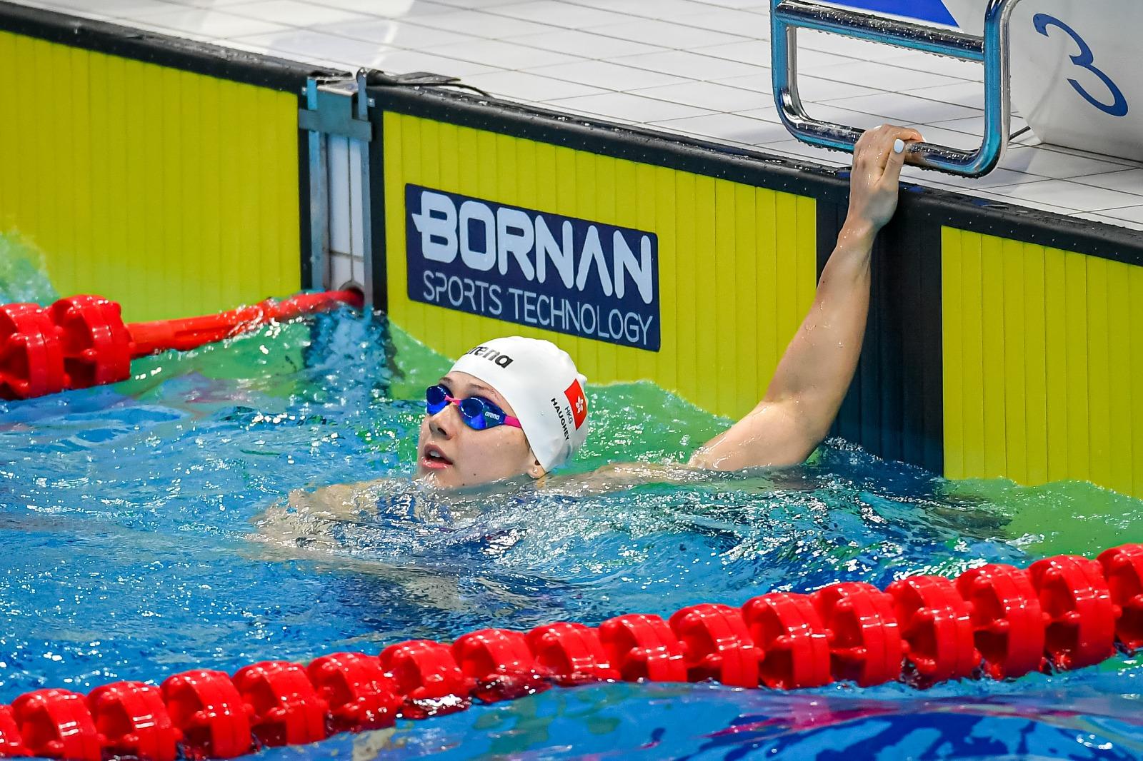 何詩蓓昨天杭州亞運取得一面銅牌。(港協暨奧委會提供)