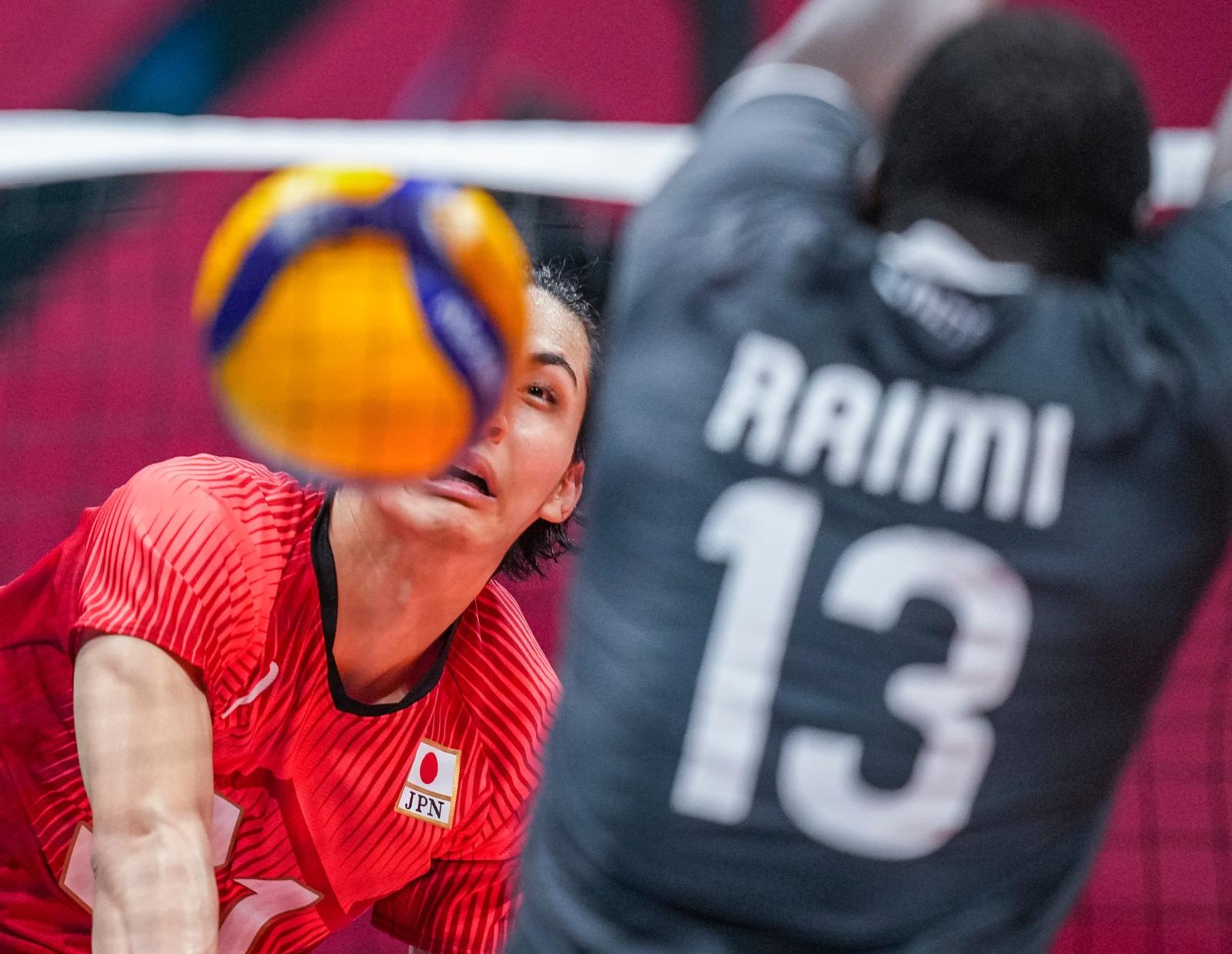 日本排球隊的高橋慶帆是日本及伊朗混血兒,身高193cm。(新華社)