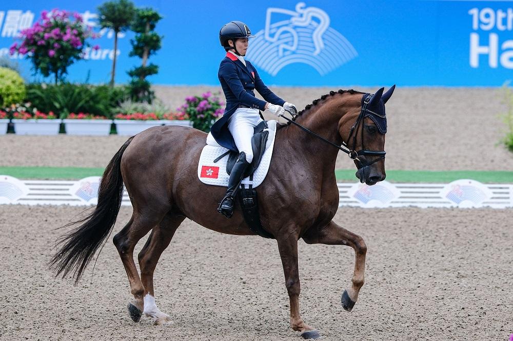 香港馬術盛裝舞步代表何苑欣。(港協暨奧委會圖片)