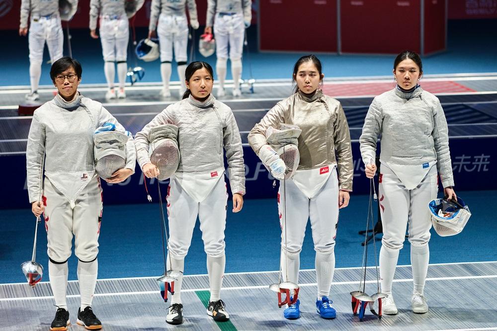 香港女子佩劍團體。(港協暨奧委會圖片)