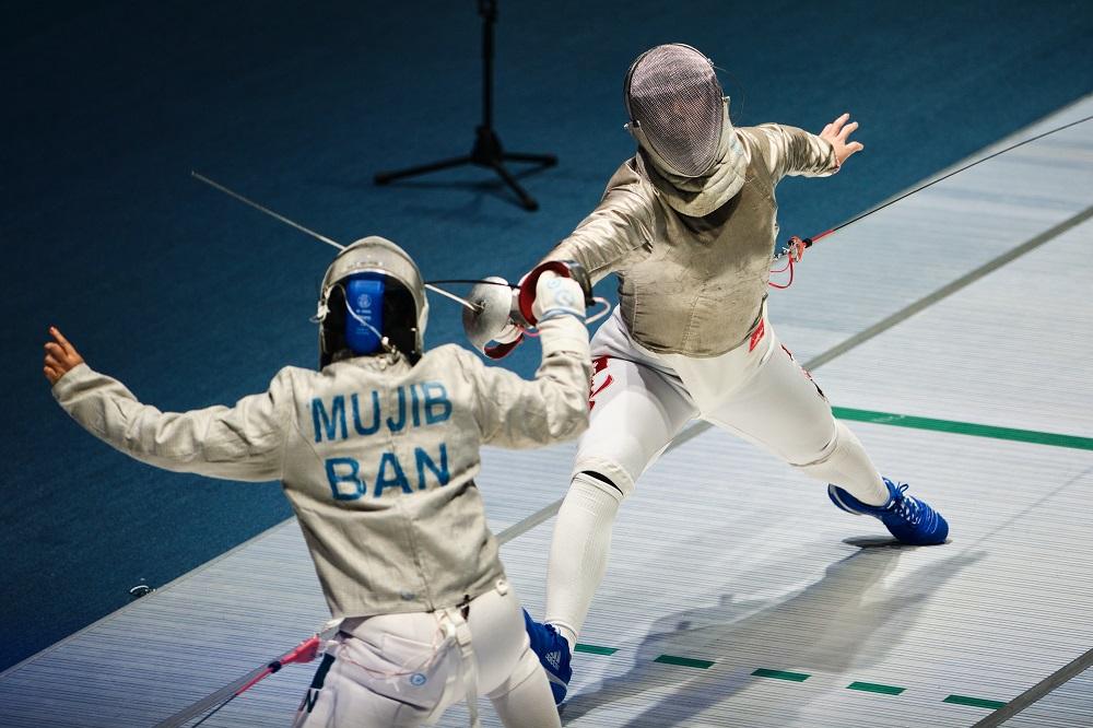 女子佩劍團隊港隊擊敗孟加拉。(港協暨奧委會圖片)