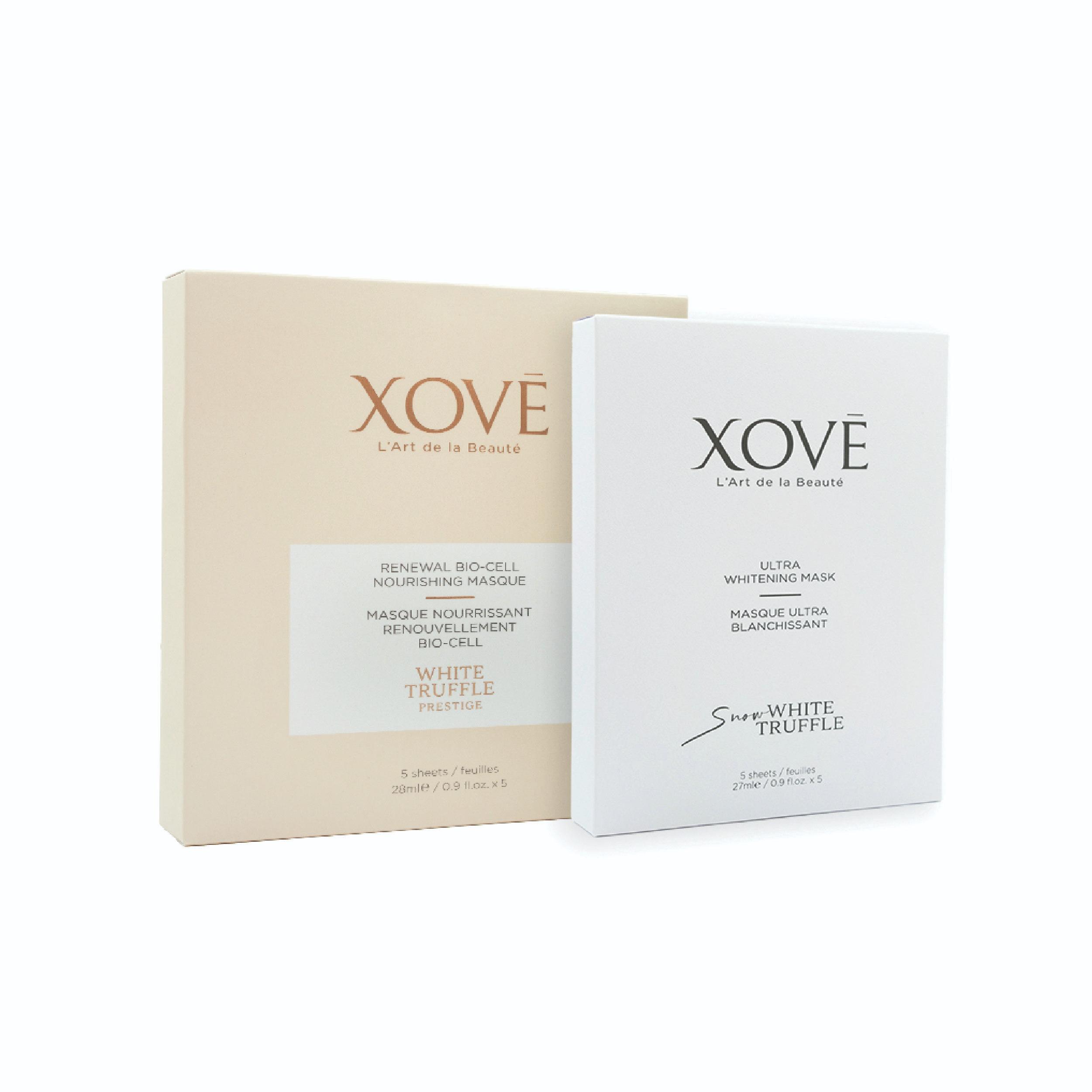 XOVE 買白松露滋養修復面膜5片裝 送光透鑽肌面膜5片裝