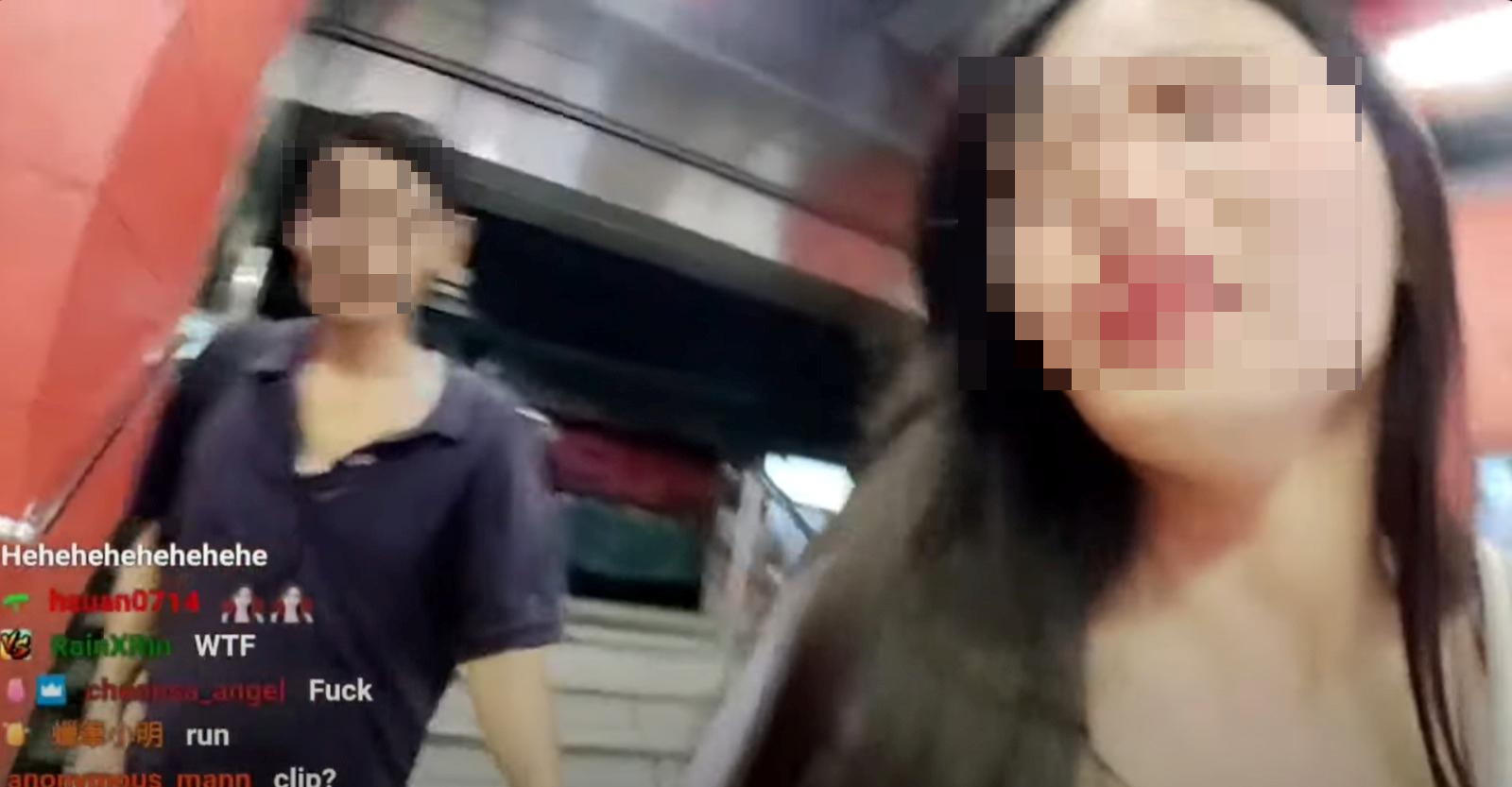 南韓女直播主中環疑被胸襲 涉案印度裔男子獲保釋不得離港(網上影片截圖)